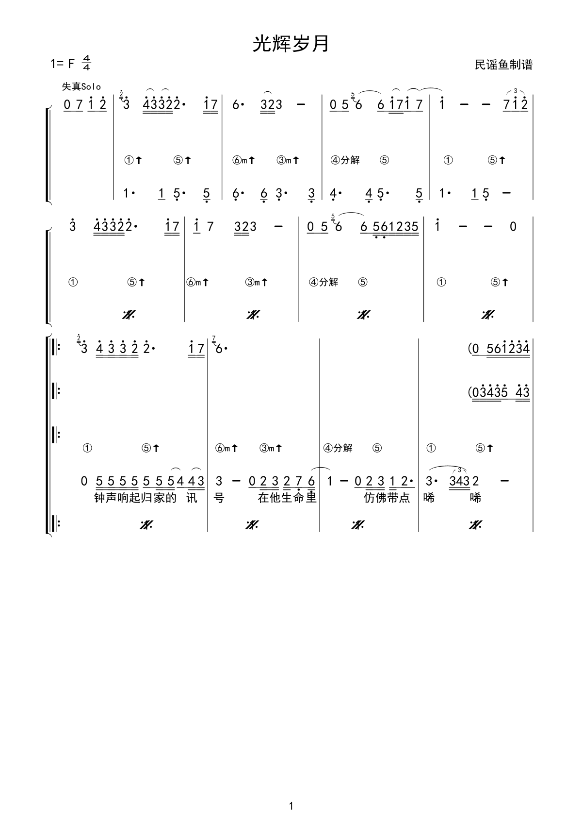 光辉岁月 总谱01.gif