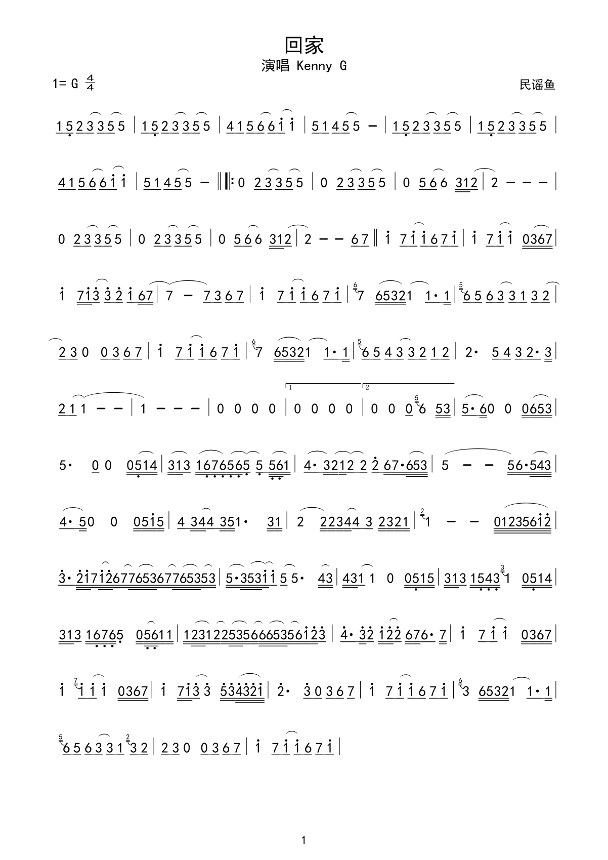 回家 简谱.gif