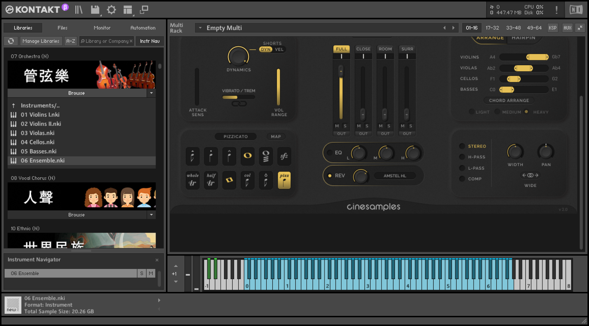 影视弦乐核心音源更新至2.0 Cinesamples – CineStrings Core v2.0 (K...