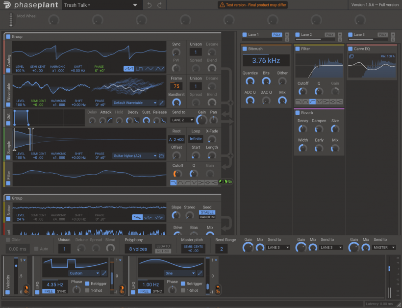Kilohearts 发布模块化的综合性合成器插件 Phase Plant